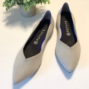 Rothy’s The Point Flax Gray Flats Sz 12